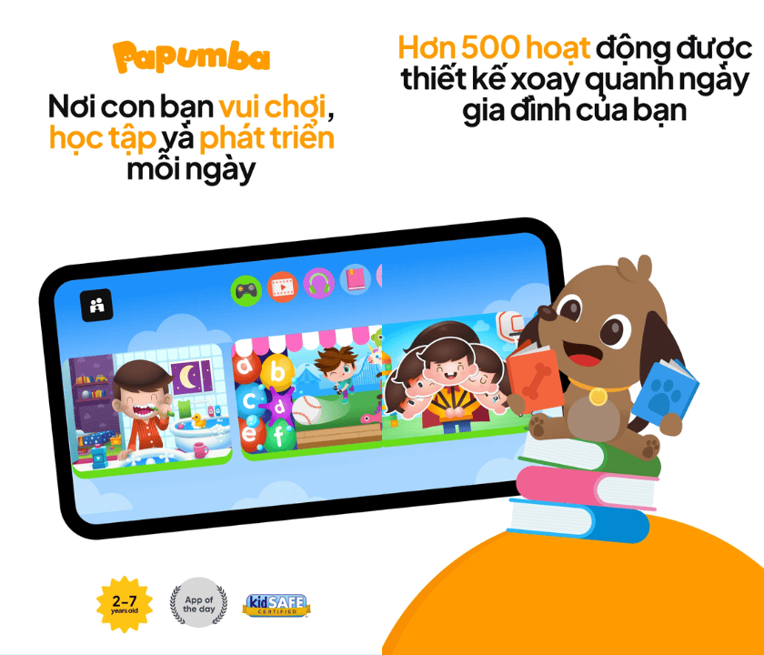 Papumba – Ứng dụng học tiếng Anh cho bé